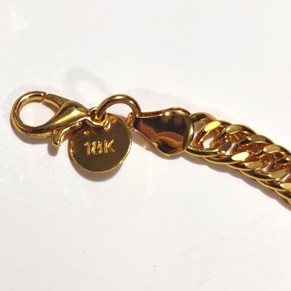 18k Gold Plated Double Chain Necklace Christmas Birthday Anniversary Gift New!!